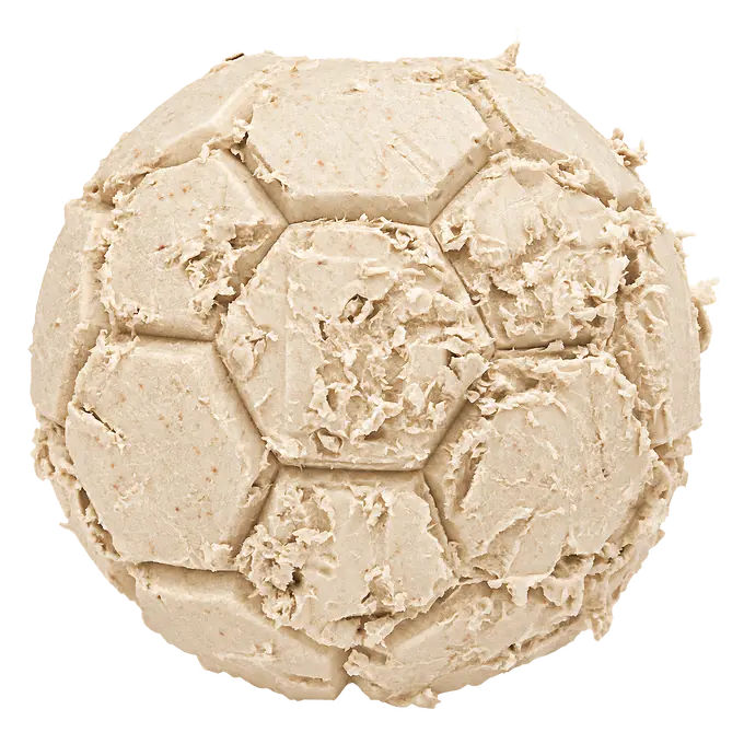 Light wear on a D-Bone Ball dog chew — still safe to use